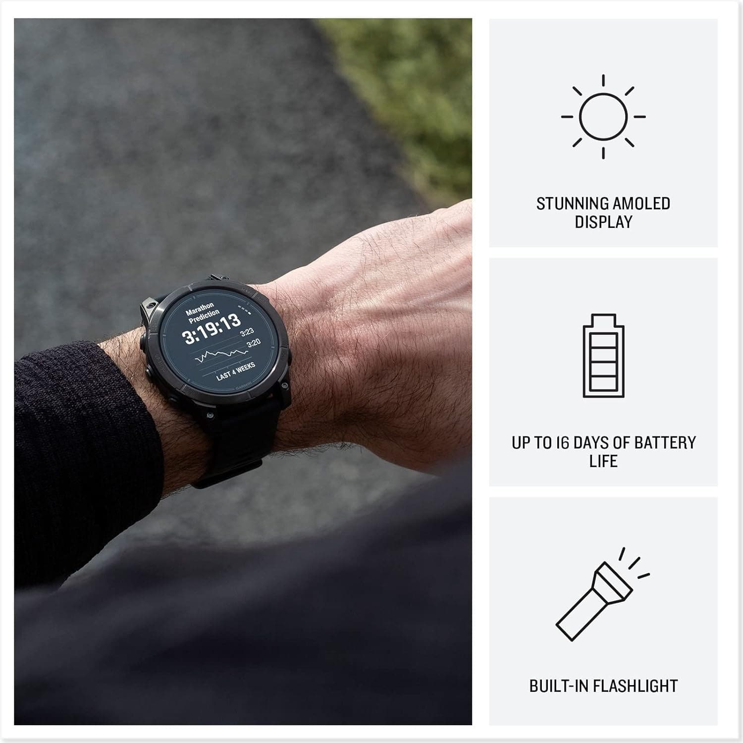 Buy Garmin,Garmin Epix (Gen 2) Pro 47mm - High Performance Multisport GPS Watch with AMOLED Touch Screen, LED Flashlight, Heart Rate, Maps and up to 16 days of autonomy, Black - Gadcet UK | UK | London | Scotland | Wales| Ireland | Near Me | Cheap | Pay In 3 | Watches